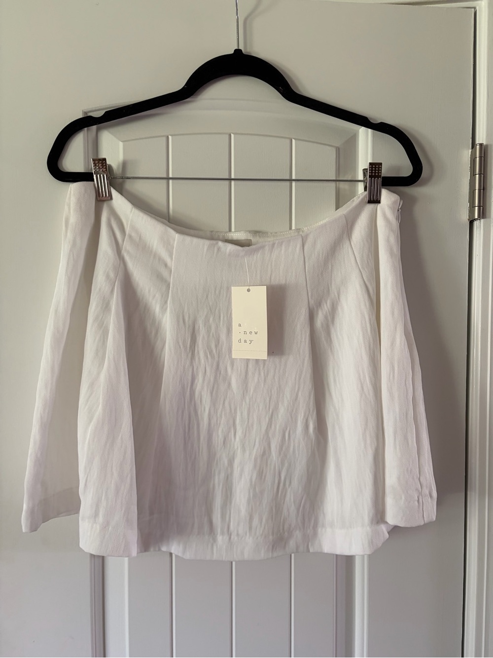 a new day White Women's A-Line Linen Skirt
